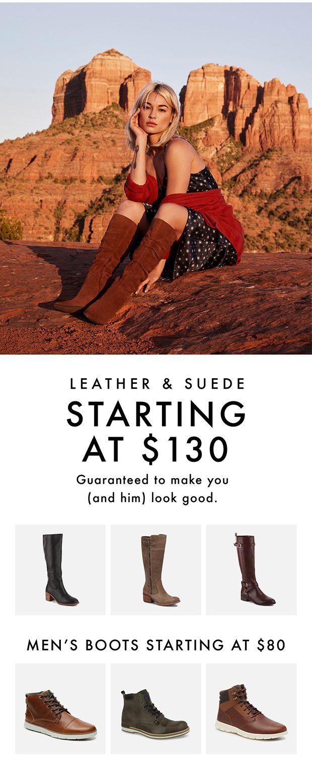 LEATHER & SUEDE STARTING AT $130