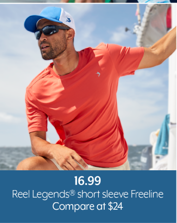 16.99 Reel Legends short sleeve Freeline Compare at $24