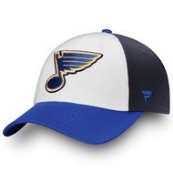 Men's Fanatics Branded White/Blue St. Louis Blues Iconic Fundamental Adjustable Hat