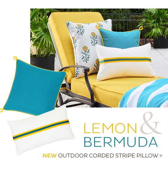 Outdoor Corded Stripe Pillow