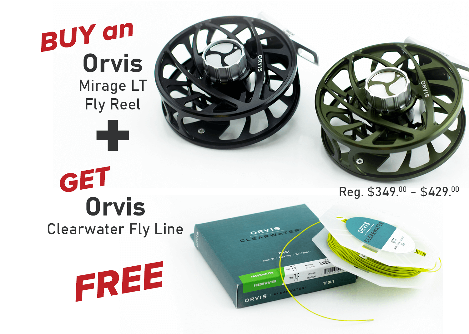 Buy a Orvis Mirage LT Fly Reel & Get FREE Orvis Clearwater Fly Line