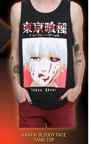 Kaneki Bloody Face Tank Top