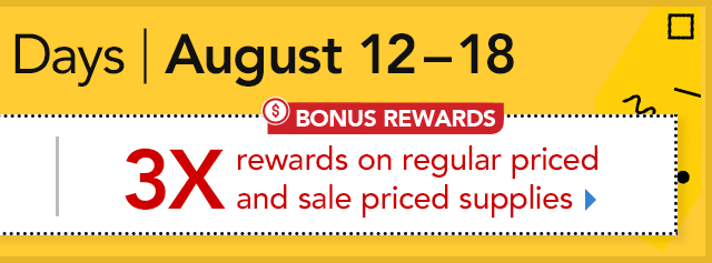 Triple rewards on sale and regularly priced school supplies