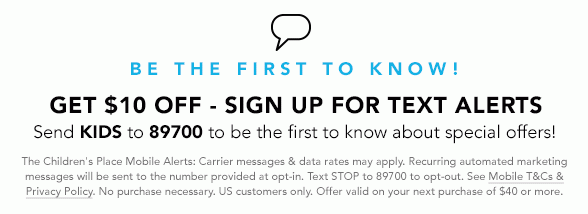 Get $10 Off - Sign Up For Text Alerts