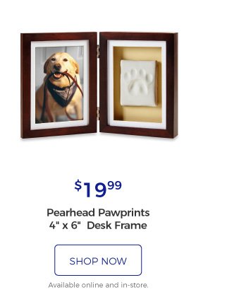 Pearhead Pawprints 4x6 Desk Frame | $19.99 | shop now | Available online and in-store.