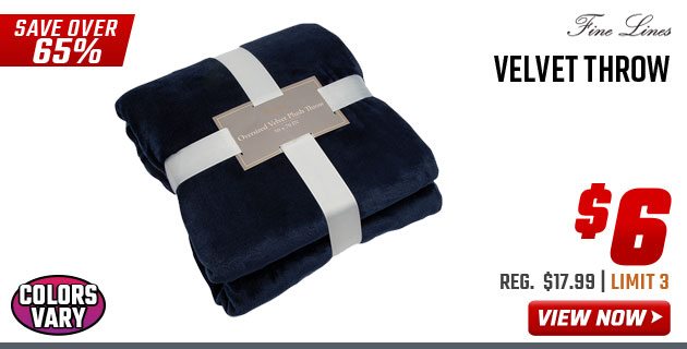 Fine Lines Velvet Throw