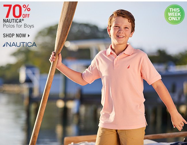Shop 70% Off Nautica Polos for Boys