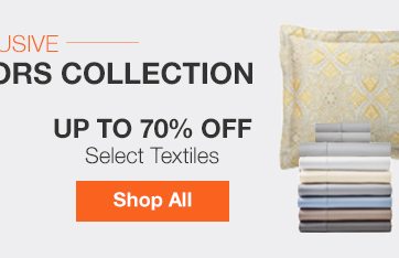 Up to 70% off Select Textiles