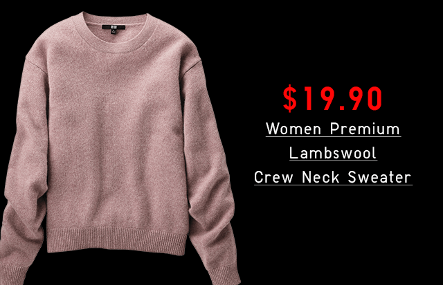 $19.90 WOMEN PREMIUM LAMBSWOOL CREW NECK SWEATER