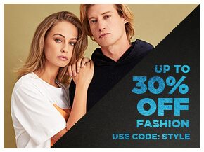 Up to 30% off fashion Use code STYLE