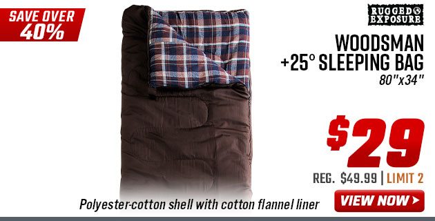 ''Rugged Exposure Woodsman +25° Sleeping Bag''