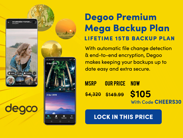 Degoo Premium Mega Backup Plan | Lock In This Price 