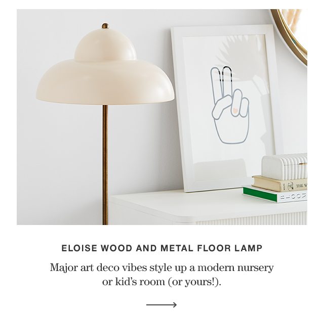 Eloise Wood and Metal Floor Lamp