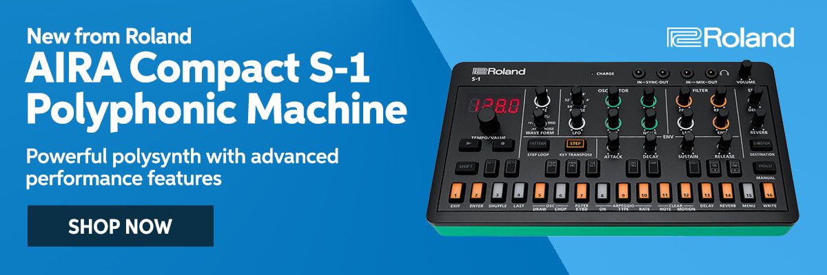 New from Roland: AIRA Compact S-1 polyphonic machine. Powerful polysynth with advanced performance features. Shop now.
