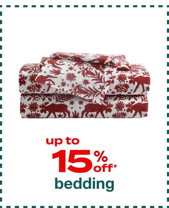 Up to 15% Off Bedding