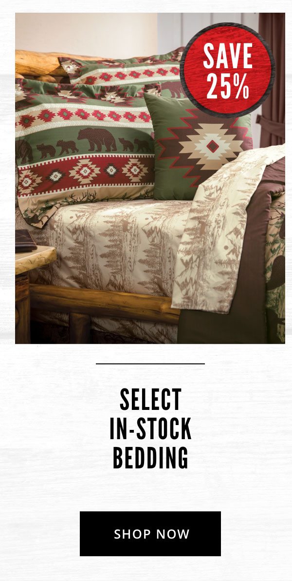 select in-stock bedding