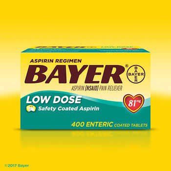 Bayer Aspirin Regimen Low Dose 81 mg, 400 Enteric Coated Tablets