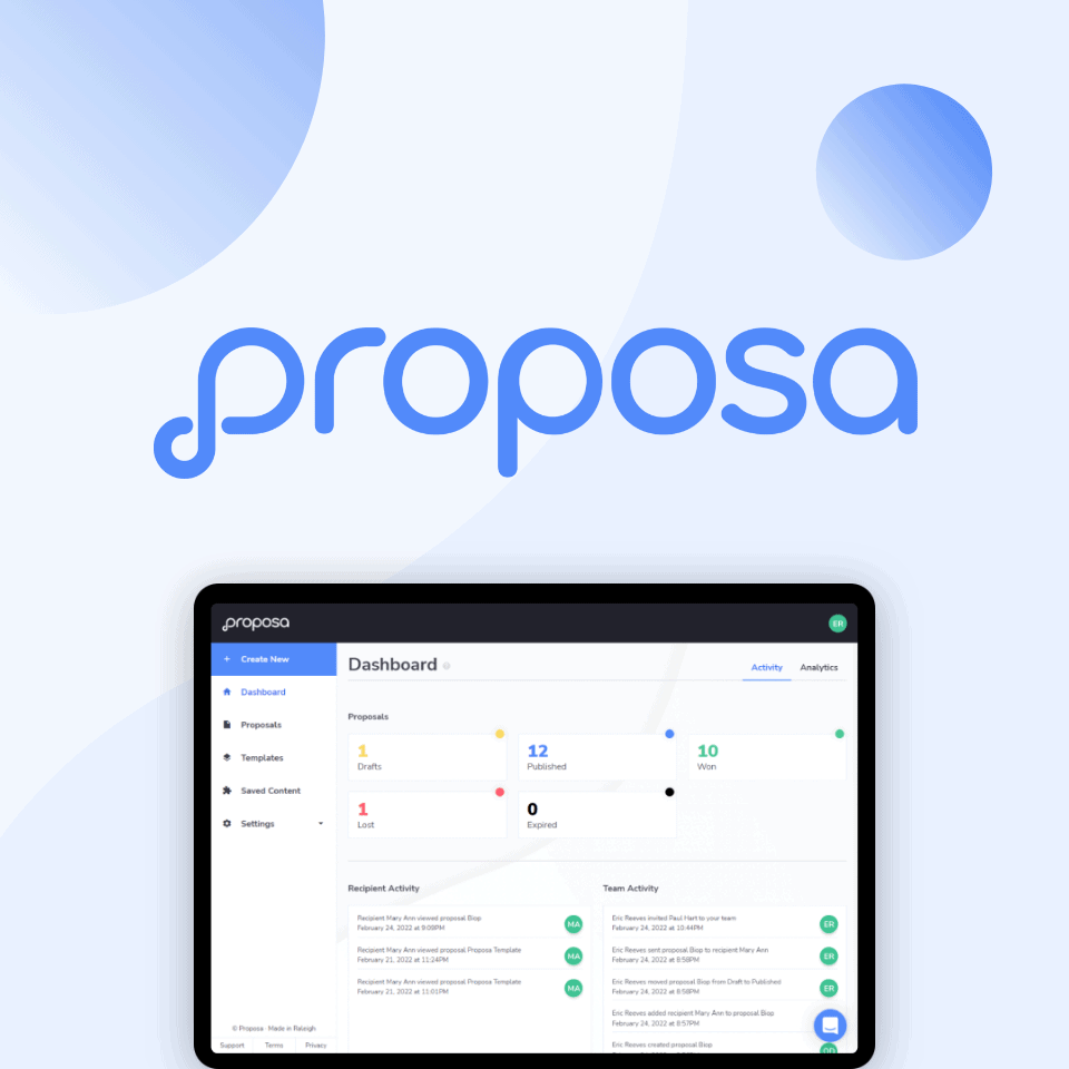Lifetime access to Proposa