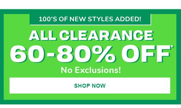 60-80% Off All Clearance