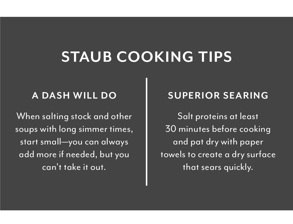 STAUB COOKING TIPS