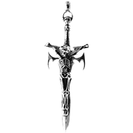 Skeletal Claymore Cross Pendant