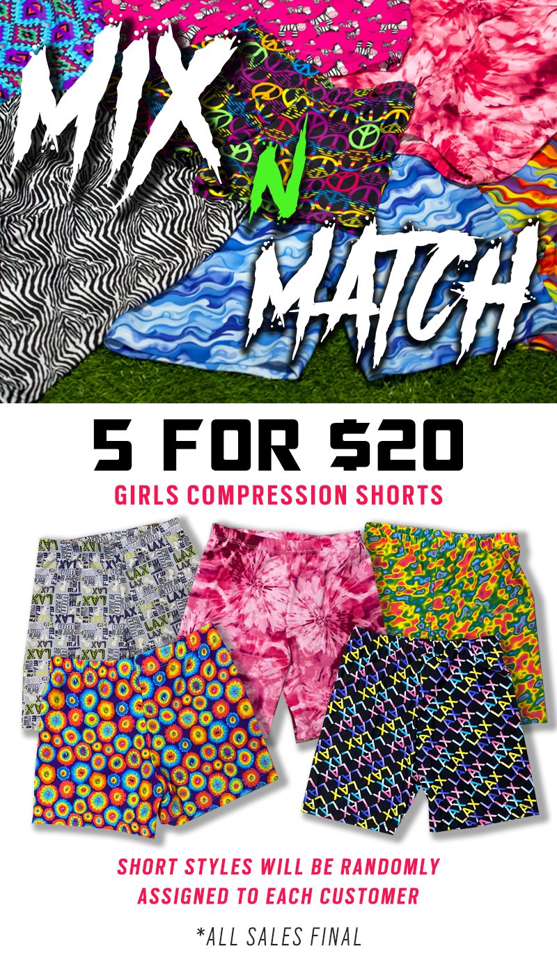 5 for $20 girls compression shorts