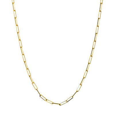 Gold Paperclip Chain Necklace, 2020