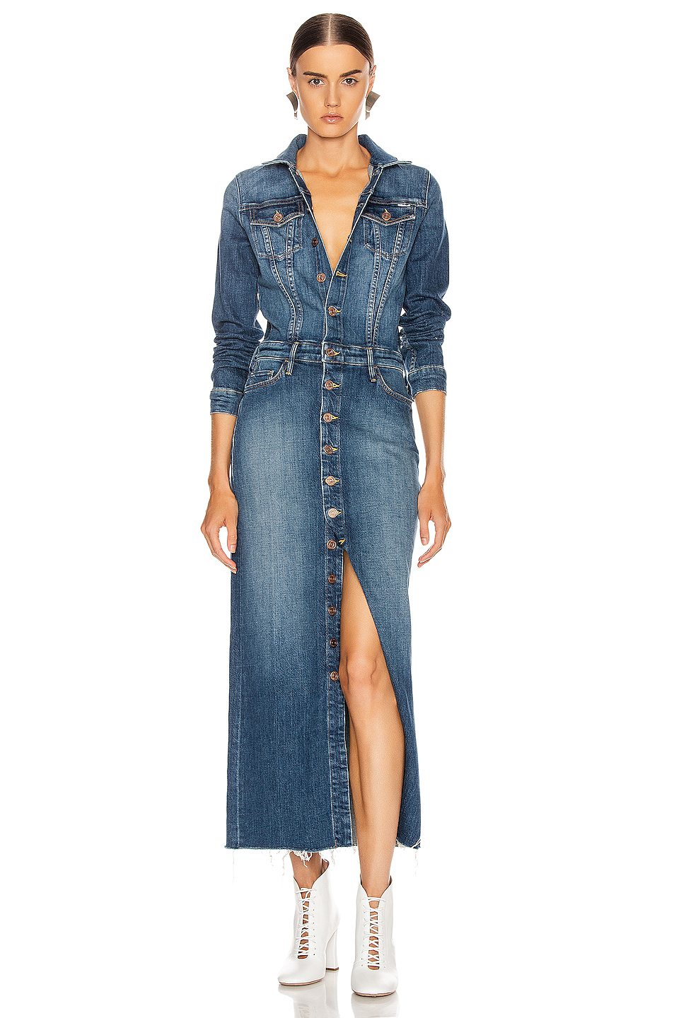 mother cover up denim dress