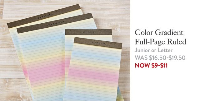 Shop Color Gradient Full-Page Ruled Notepads (Set of 2)