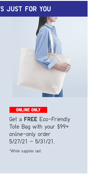 GWP2 - ONLINE ONLY, GET A FREE ECO-FRIENDLY TOTE BAG