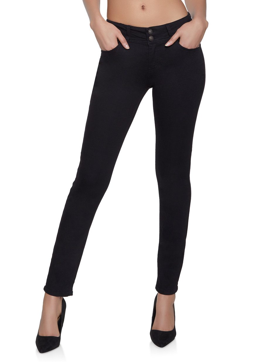 WAX 2 Button Skinny Jeans