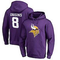 Men's Minnesota Vikings Kirk Cousins NFL Pro Line by Fanatics Branded Purple Authentic Stack Name & Number Pullover Hoodie