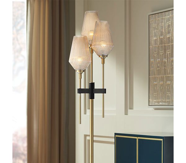 Possini Euro Camelot 3-Light Modern Luxe Tree Floor Lamp