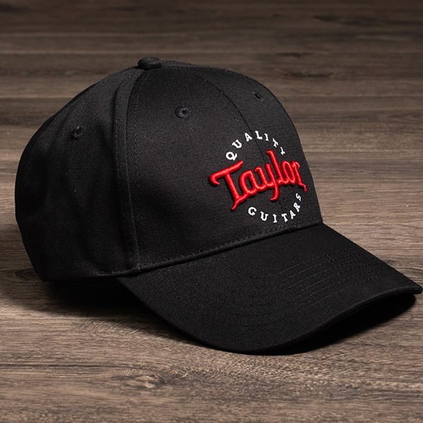 Taylor Black Cap Red/White Emblem