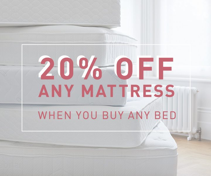 20% off any mattress when you buy any bed poster