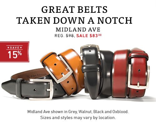 Great belts taken down a notch