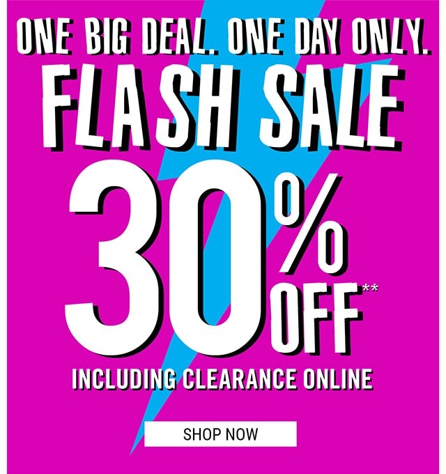 Flash Sale 30% Off