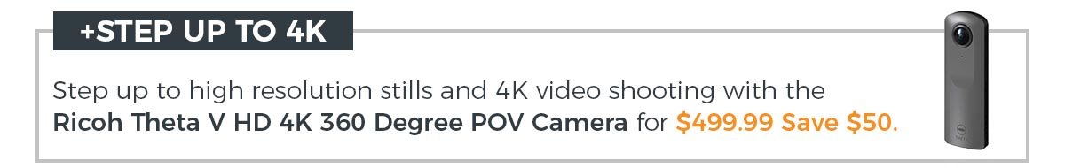 Step up to high resolution skills and 4K video shooting with the Theta V!