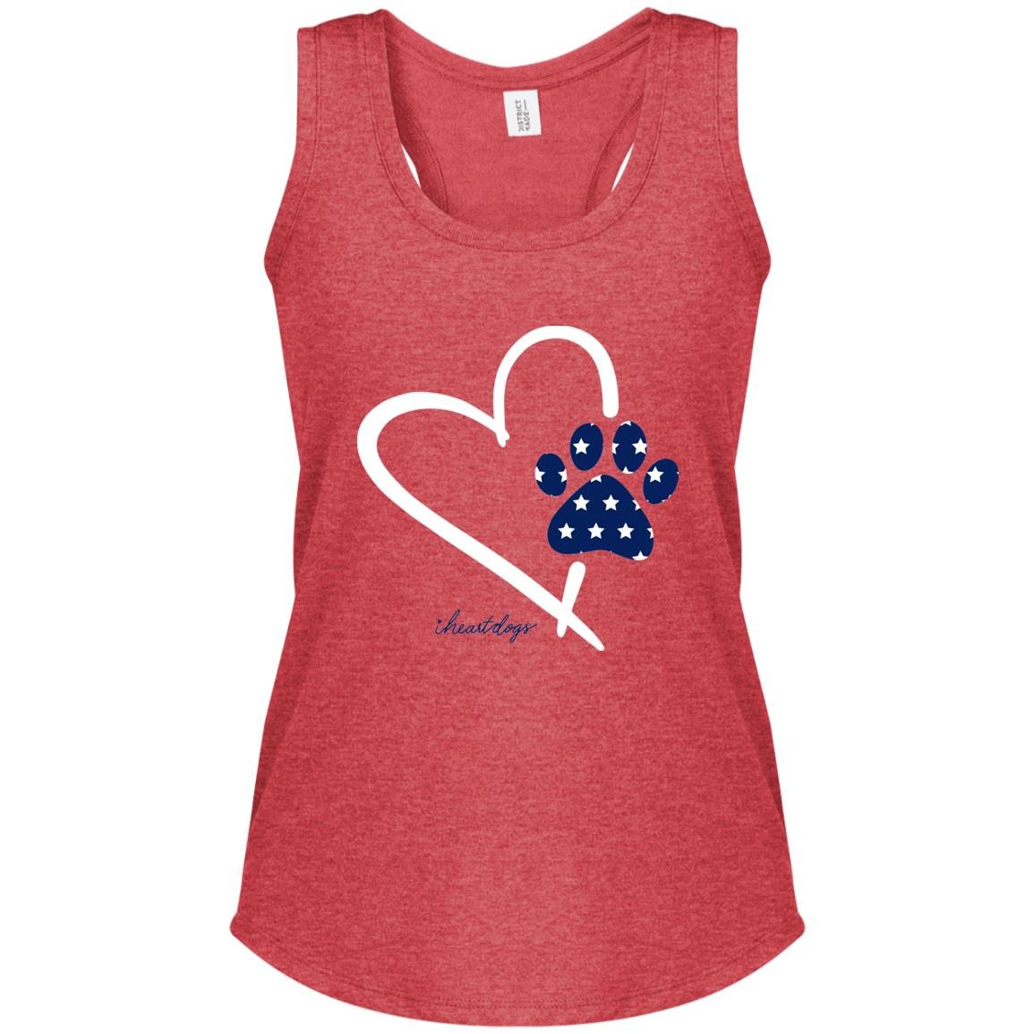 Image of Paw In My Heart Red Frost Perfect Tank 🇺🇸 Memorial Day Sale- Save Up to 10% off