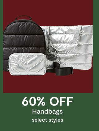 60% Handbags select styles