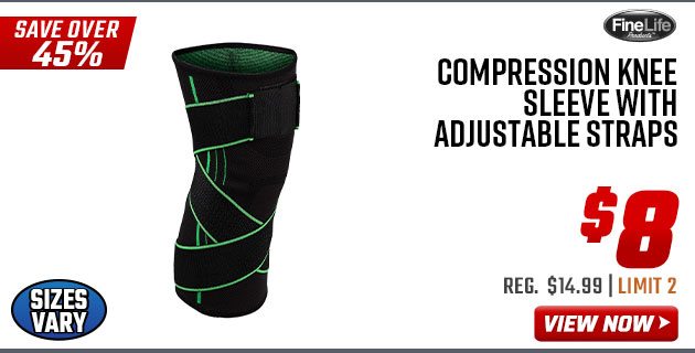 Fine Life Compression Knee Sleeve with Adjustable Straps