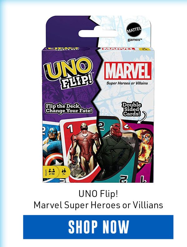 Uno Flip Marvel Super Heroes or Villians