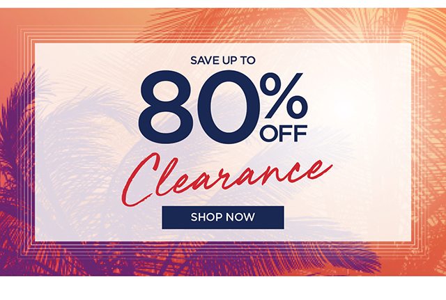 Up to 80% off clearance