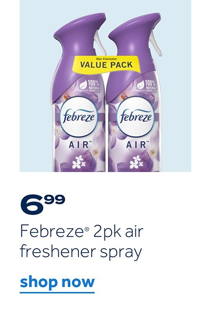 6.99 Febreeze 2pk air freshener spray | shop now