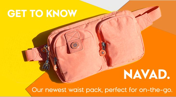 Get to know. Navad. Our newest wasit pack, perfect for on-the-go.