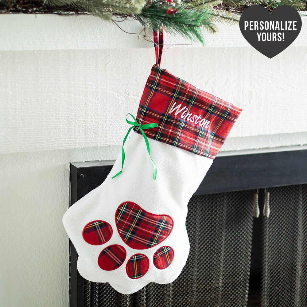 Image of Santa Paws Customizable Christmas Stocking