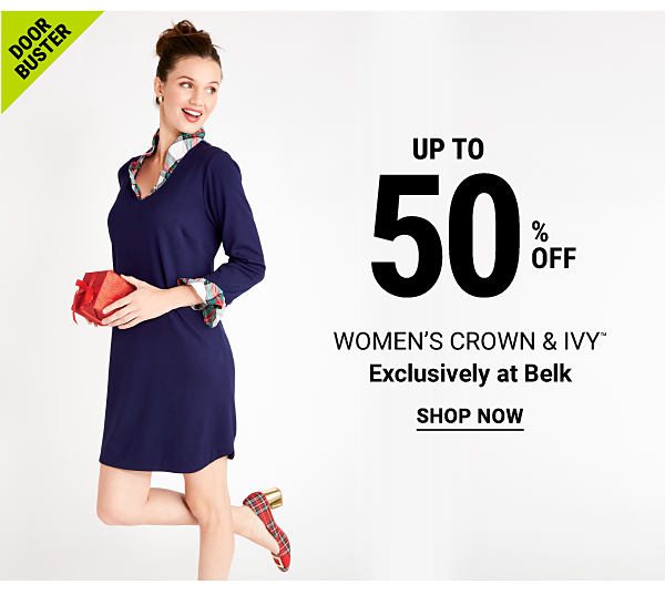 Doorbuster - Up to 50% off women's Crown & Ivy™ - - Exclusively at Belk. Shop Now.