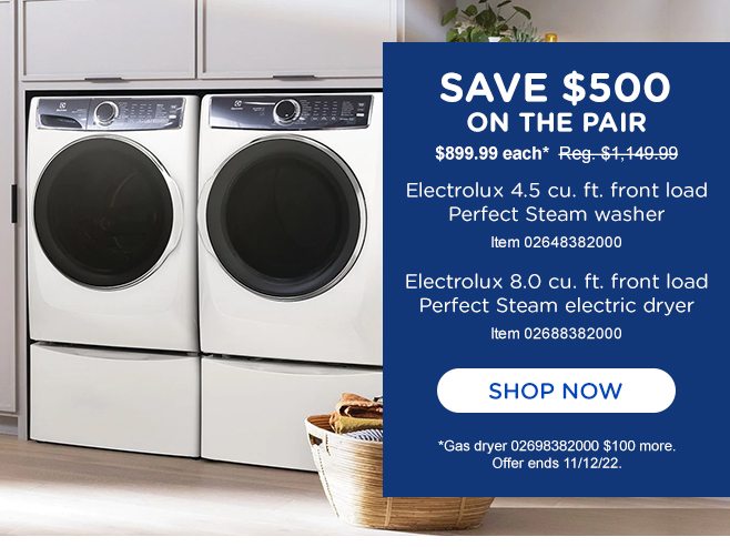 Save $500 on laundry pair