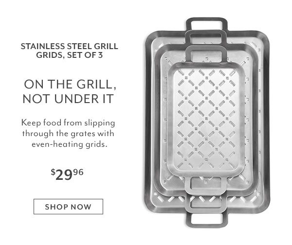 Stainless Steel Grill Grids, Set of 3