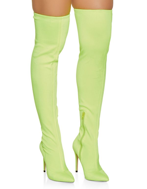 Pointed Toe Stretch Over the Knee Boots